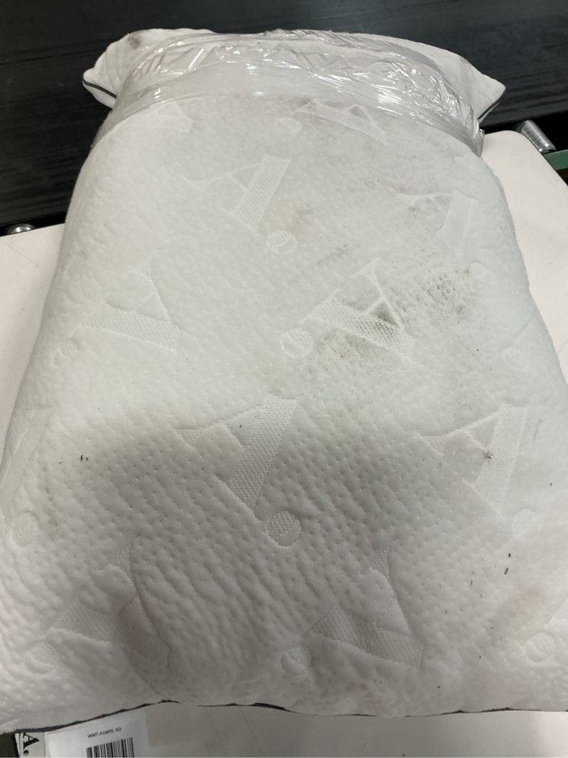 Condition photo showing As Is for allswell ultimate support bed pillow with dual function fill and removable cover, standard/queen