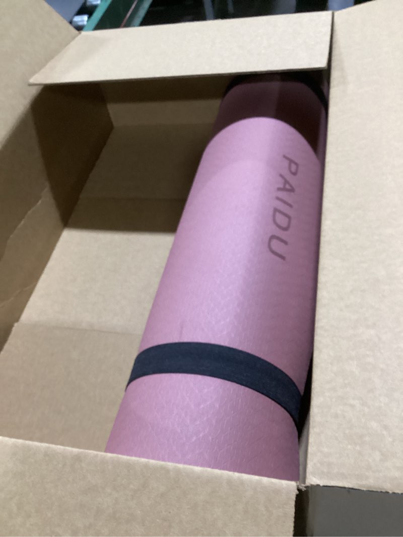 Condition photo showing Good Condition for Yoga Mat Non Slip Anti-tear,extra thick-2/5 inch?10MM?High Resiliency Professional POE Yoga Mats for Women Men Kids,72"x24"inch,Workout, Yoga, Pilates and Floor Exercise, with Carrier Strap 72"x24"x10mm Brown+Apricot