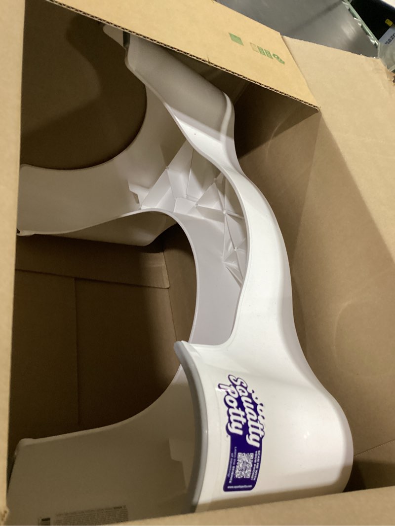 Condition photo showing As Is for squatty potty the original bathroom toilet stool, 7 inch height, white white 7 inch