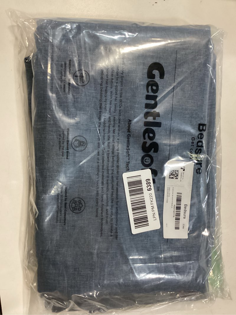 Condition photo showing Good Condition for Bedsure Duvet Cover Queen Size - Only Includes 1 Duvet Cover (90"x90"), Hotel Luxury Soft Double Brushed All Season Bedding for Kids & Adults, Zipper Closure, NO Comforter, Mineral Blue Queen (90"x 90") 06 - Mineral Blue (Only Duvet Cover)