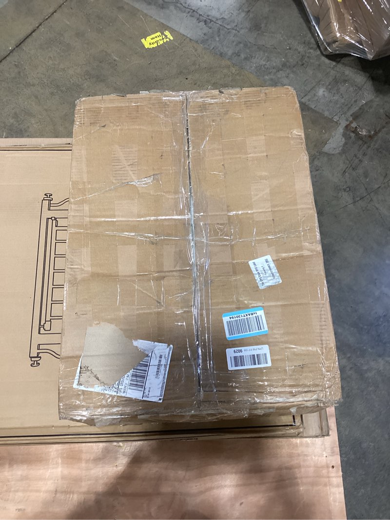 Condition photo showing Good Condition for 23 inch bathroom vessel sink gold ceramic sink bowl with waterfall faucet and pop-up drain combo, modern vessel sink above counter oval bathroom sink basin