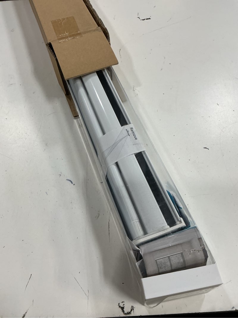 Condition photo showing New/Like New for myshade roller shades zebra blinds for indoor windows cordless day and night light filtering dual layer roller window blinds & shades, easy to install, 34.5" w x 72" h, white white 34.5"w x 72"h