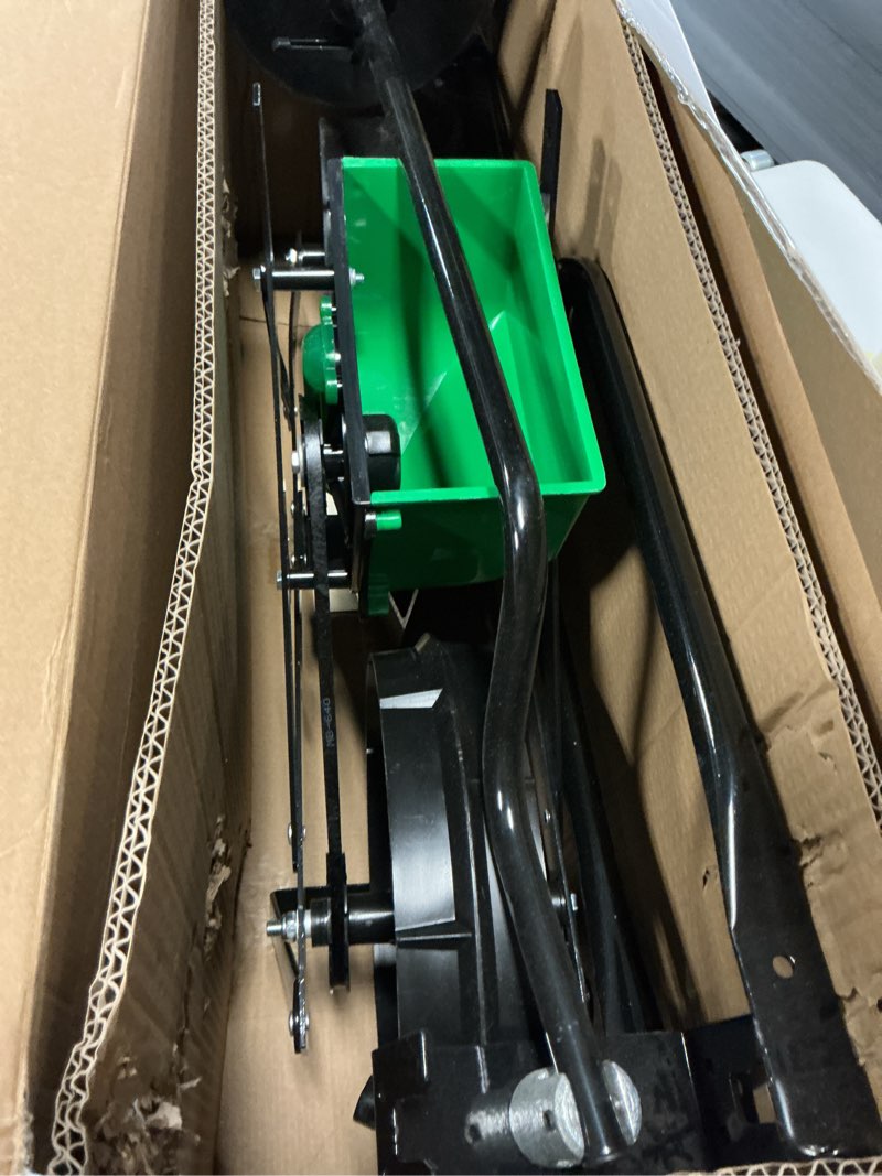 Condition photo showing Good Condition for chapin 8701g garden push seeder planter, 6 seed plates for up to 20 varieties of seeds, zinc plow blade, row marker, powder coated steel frame, accurate seed drill for gardeners, use in prepared soil newer version