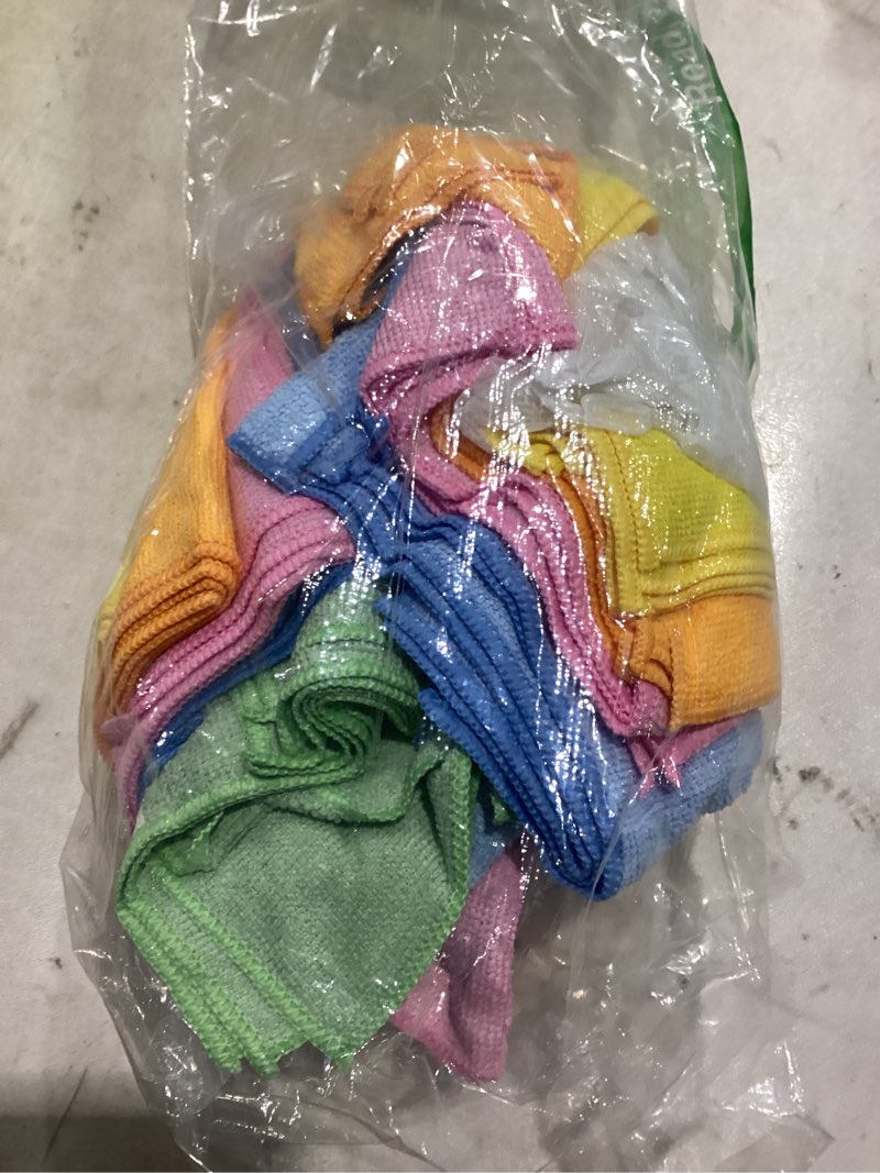 Condition photo showing Good Condition for washcloths - 20 pack - face towels (12" x 12"), highly soft wash cloths and hand towels, fast drying multi-purpose microfiber cleansing cloths for bathroom, hotel, spa, and salon - multicolor 20 multicolor 20pack