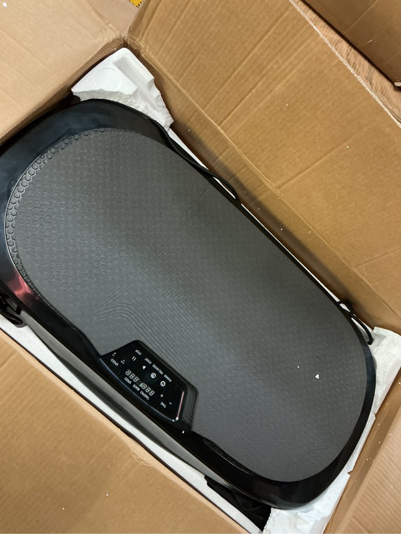 Condition photo showing As Is for lifepro rumblex max 4d black vibration plate exercise machine with loop resistance bands for home fitness shaping training recovery tone & strength