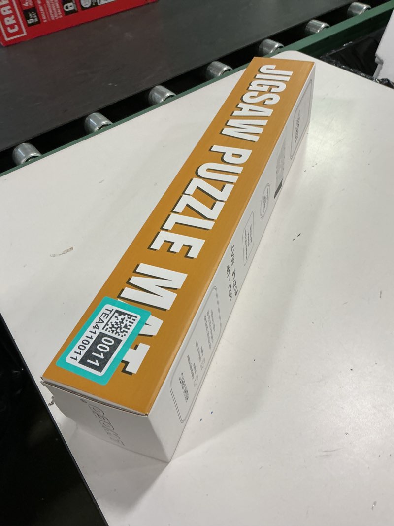 Condition photo showing New/Like New for Lwoeo Jigsaw Puzzle Mat Roll Up 1000 Pieces, Smooth Top Saver Pad 34.6" x 22.8" with 6 Sorting Trays & Travel Storage Bag for Sorting Table, Board, Portable Puzzles Matt Rollup Non-Slip Rubber Bottom Black 1000 Pcs Puzzle Mat