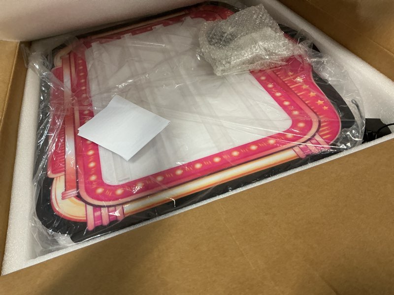 Condition photo showing Good Condition for VIP Bottle Service Sign for Clubs - Professional LED Display Board with Remote Control, Changeable Cards & 6 Light Modes, Tool-Free Setup for Bottle Girl & Presenter, Bar, Nightclub, Wedding, Parties