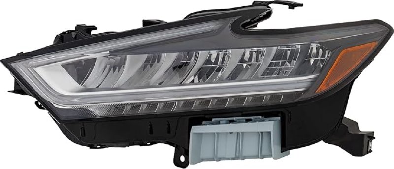 Black Trim LED Type Headlights Assembly Compatible with 2019-2023 Nissan Maxima Headlamp Left Driver