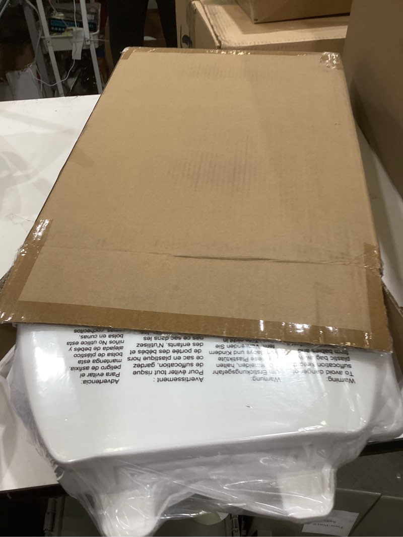 Condition photo showing New/Like New for bidet toilet seat, soft close elongated toilet seat, button control feminine/posterior wash switch, knob control water pressure,white bidet seat attachment with brass inlet easy installation