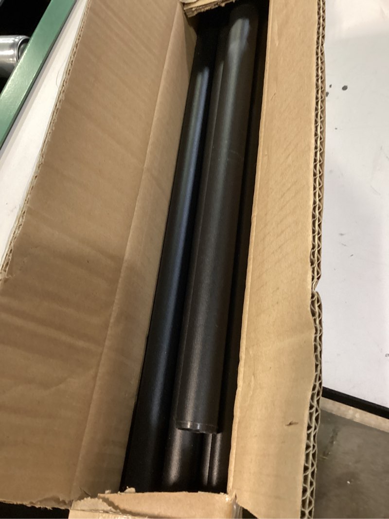 Condition photo showing As Is for Matte Black Double Blackout Curtain Rods 72 to 144 Inches (6-12 Feet),1-Inches Front and 5/8 Inches Back Adjustable End Cap Double Window Drapery Rod for Drapes and Curtains 72-144" Matte Black