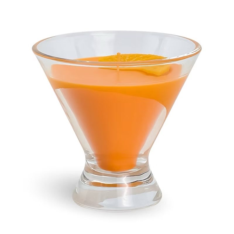 Pack Of 6))Assorted Of Two Different Design Of 5oz Cocktail Glass Candle Al Fresco Spritz