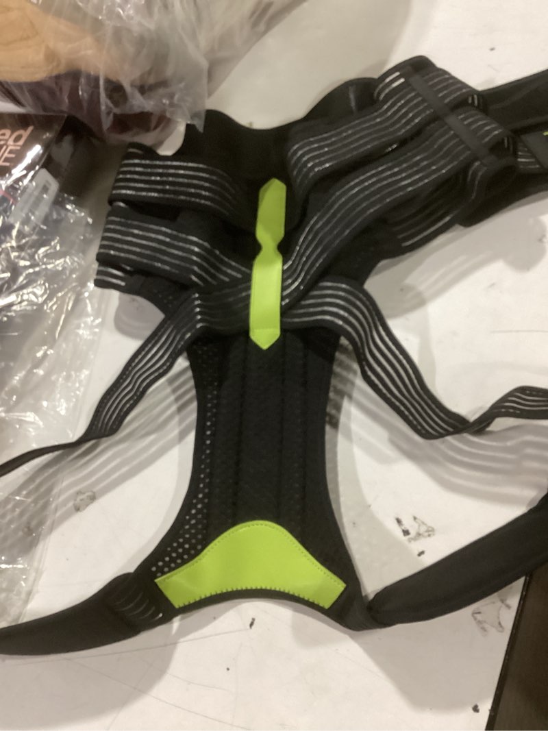 Condition photo showing Good Condition for Posture Corrector for Women and Men, Invisible Full Back Support Brace with Enhanced Breathable Mesh, Shoulder Straightener for Back & Neck Pain Relief, Scoliosis & Posture Improvement, Large Black L (Waist 37.79"-46.85")