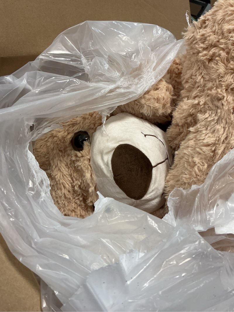 Condition photo showing Good Condition for morismos 51 inch giant teddy bear, big mommy with baby bear stuffed animal plush gifts on baby shower, brown brown 51 inch