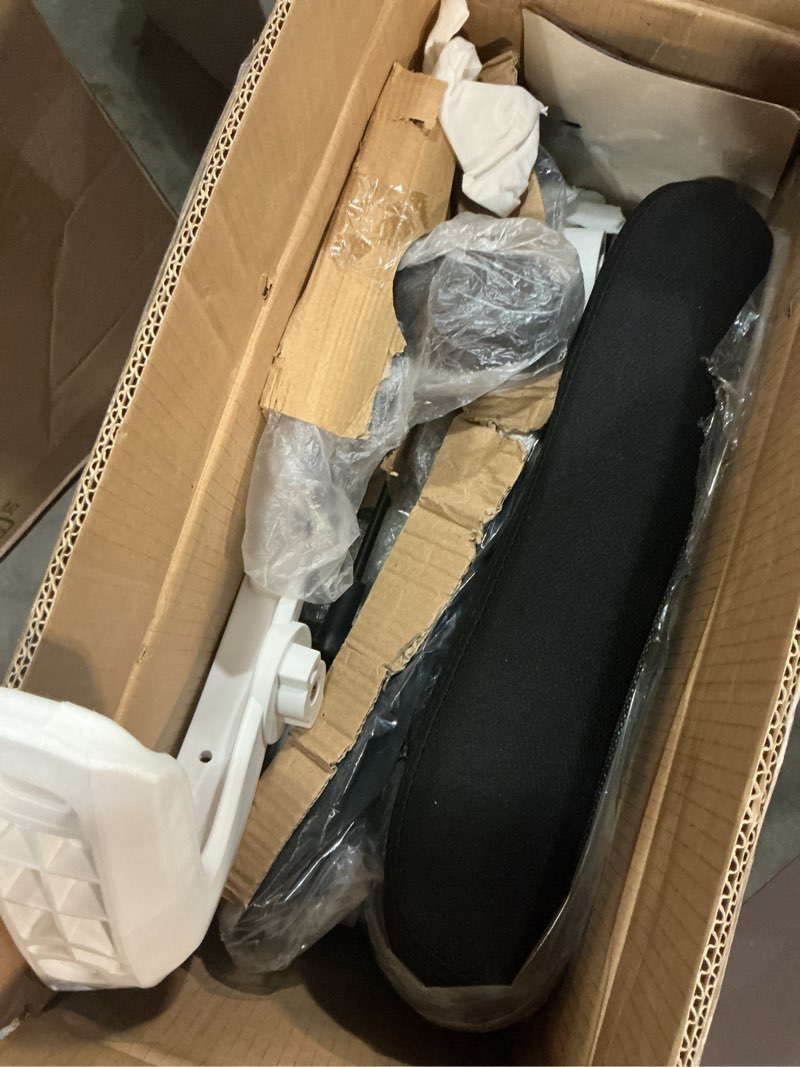 Condition photo showing As Is for mimoglad office chair, high back executive computer desk chair - adjustable height and flip-up arms swivel chair thick padding for comfort and ergonomic design for lumbar support