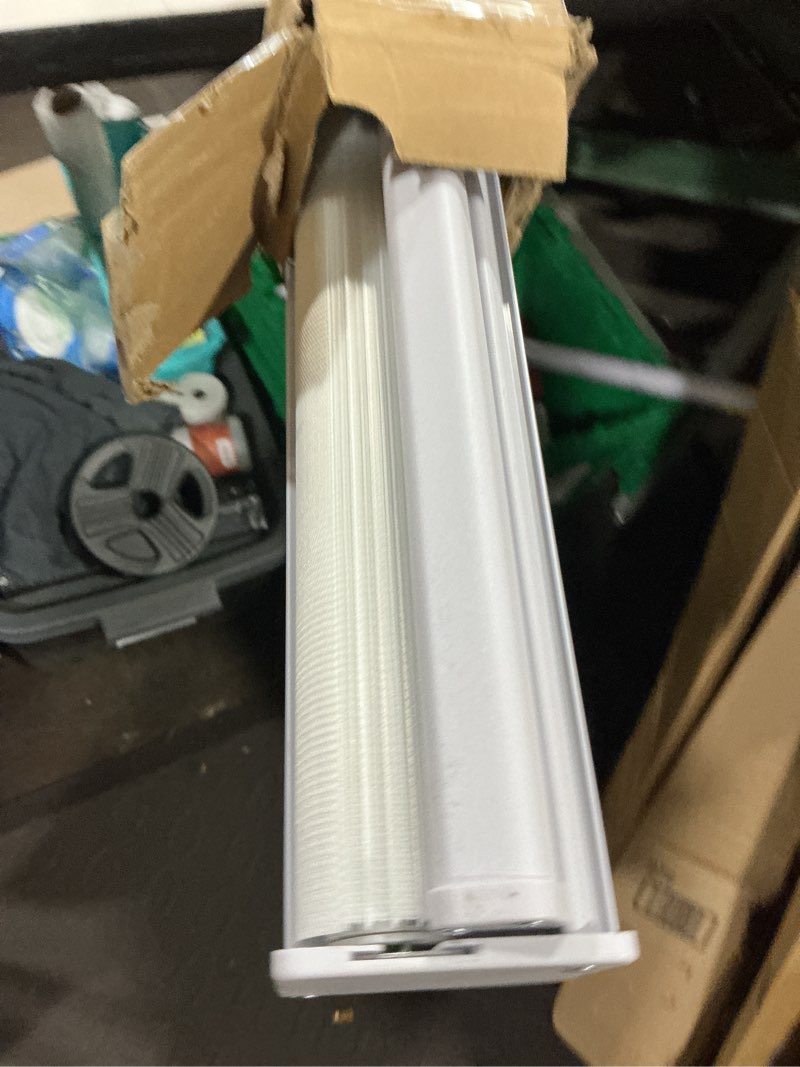 Condition photo showing As Is for joydeco cordless zebra blinds for windows, dual layer light control window blinds with light-proof a
