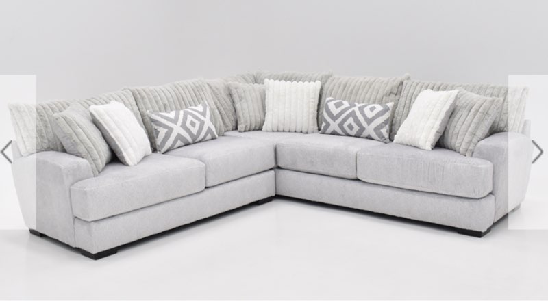 *incomplete,box 1/2 only* Tweed 2 Piece Sectional Sofa *similar to stock photo*