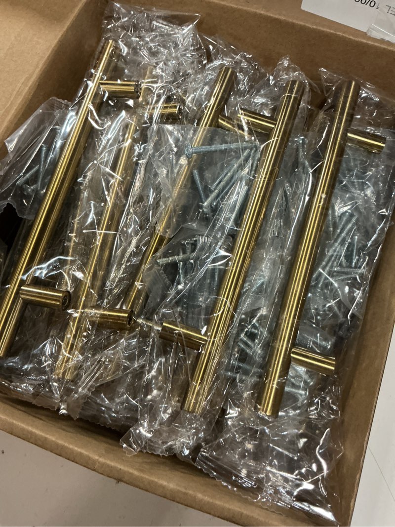 Condition photo showing Good Condition for haliwu 30 pack 5 inch gold cabinet handles kitchen cabinet handles for drawer pulls brushed gold pulls stainless steel modern hardware for bathroom 5-1/16 inch hole center brass gold 30