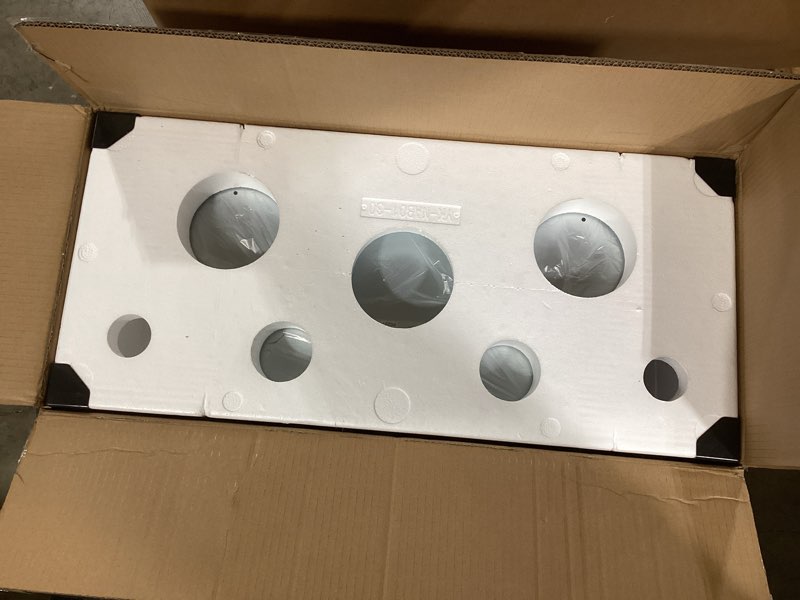Condition photo showing Good Condition for hisohu insert range hood 30 inch / 36 inch, 1200 cfm with ducted convertible ductless(kit included), stainless stee kitchen vent hood with 4 speed exhaust(30'', black) 30'' insert black