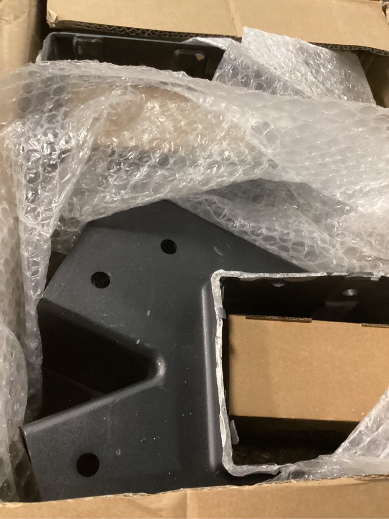 Condition photo showing Good Condition for heavy duty swing sets brackets including 2 black a-frame swing set brackets and 4 black swing hangers for playground equipment mounting parts hardware included (black) light black