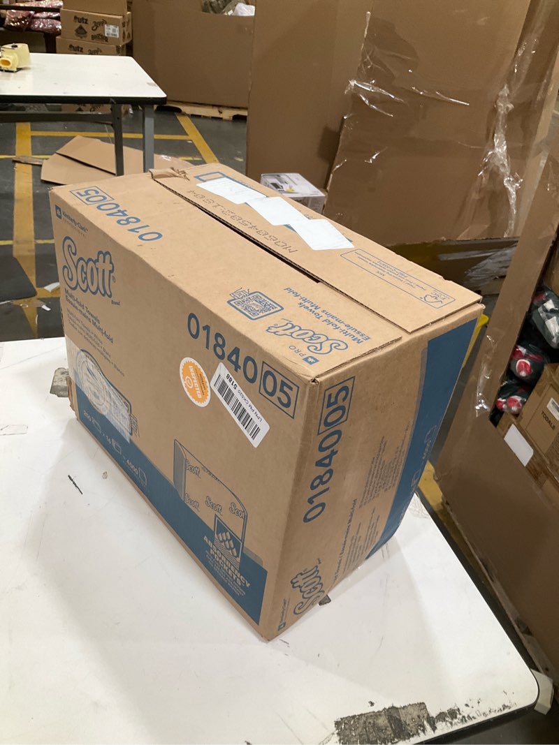 Condition photo showing New/Like New for scott® professional universal multifold paper towels, bulk (01840), absorbency pockets, 9.2" x 9.4" sheets, standard tier, compressed, white (250 sheets/pack, 16 packs/case, 4,000 sheets/case) 250 count (pack of 16)