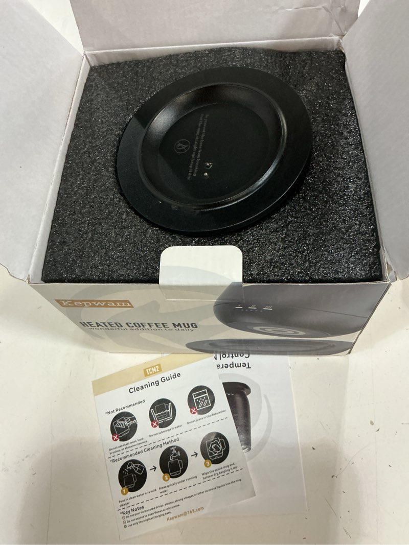 Condition photo showing Good Condition for kepwam self heating coffee mug t2, 16oz smart heated coffee mug, 150 min battery life - hot up to 149? temperature control coffee mug warmer, gifts for dad mom (no app) burgundy