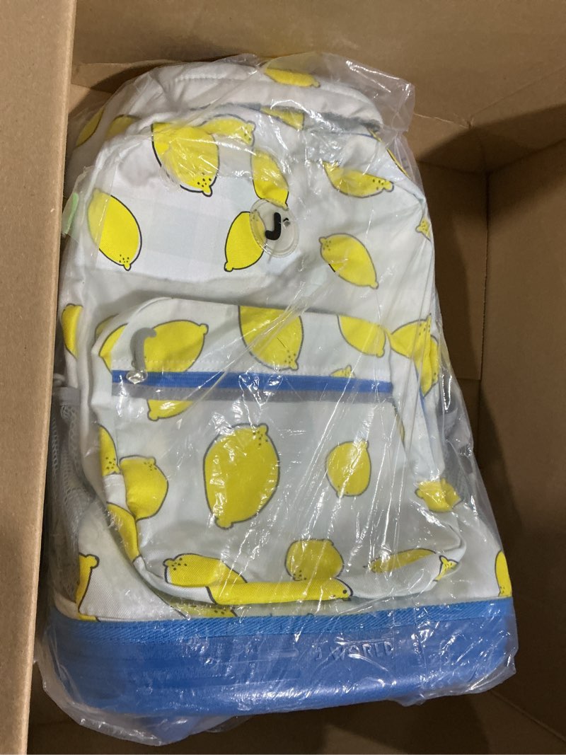 Condition photo showing Good Condition for J World New York Sunrise Kids Rolling Backpack for Girls Boys Teen. Roller Bookbag with Wheels, Lemona, 18"