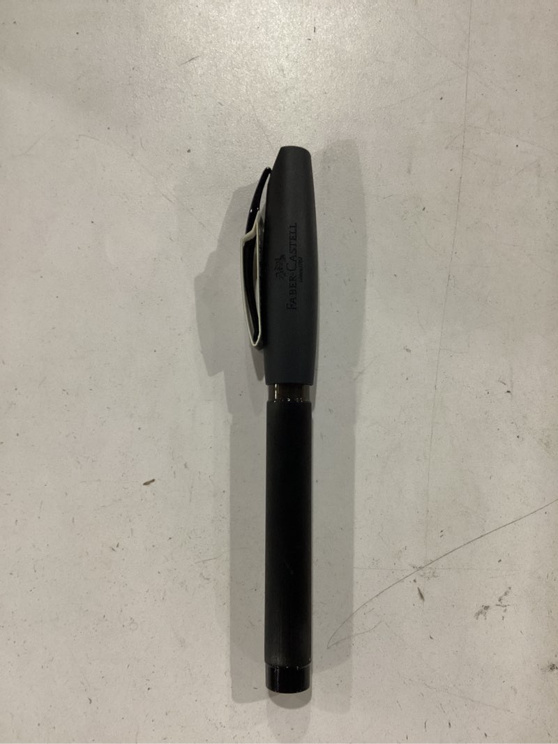 Condition photo showing Good Condition for faber-castell essentio aluminum black fountain pen - fine nib with black ink - fine writing instruments