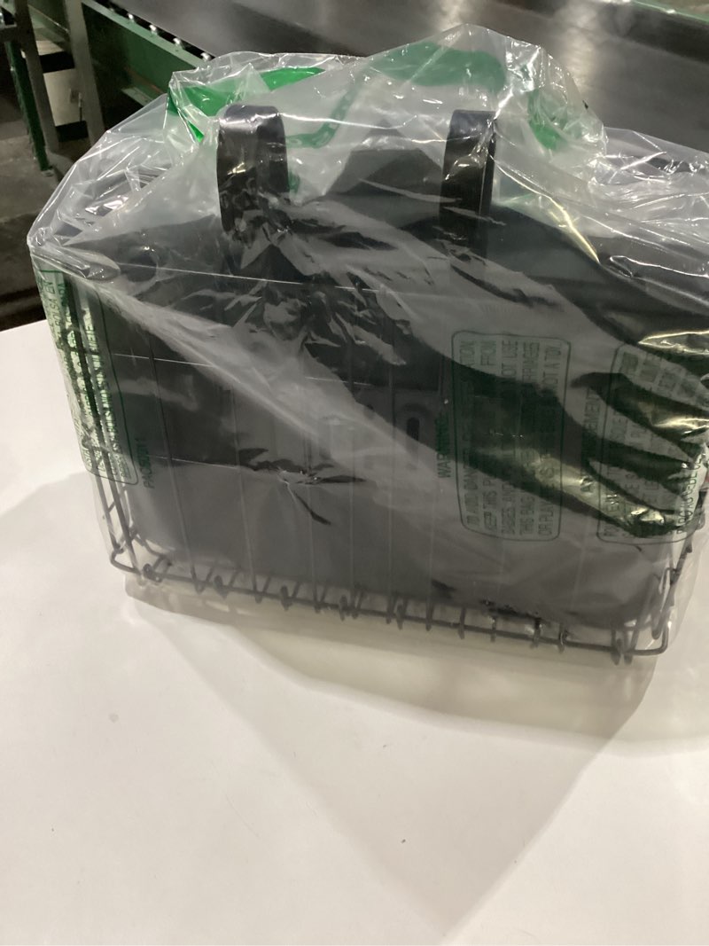 Black Bike Basket Front/Rear Large Capacity Foldable Heavy Duty Bicycle Baskets with Removable Liner