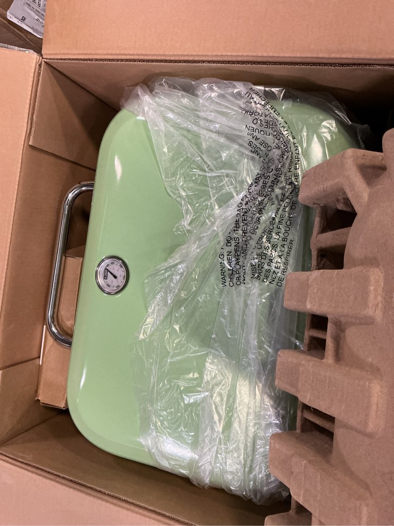 Condition photo showing Good Condition for weber lumin portable outdoor electric barbecue grill for small spaces and travel, seafoam green no stand standard light green