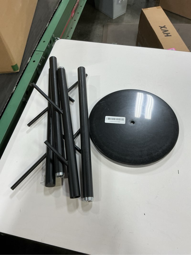 Condition photo showing As Is for Coat Rack with Natural Marble Base, Metal Freestanding Coat Rack with 8 Hooks, 3 Adjustable Size Sturdy Coat Tree for Bags, Coats, and Hats for Entryway, Hallway, Bedroom, Office, Black Black 8hooks