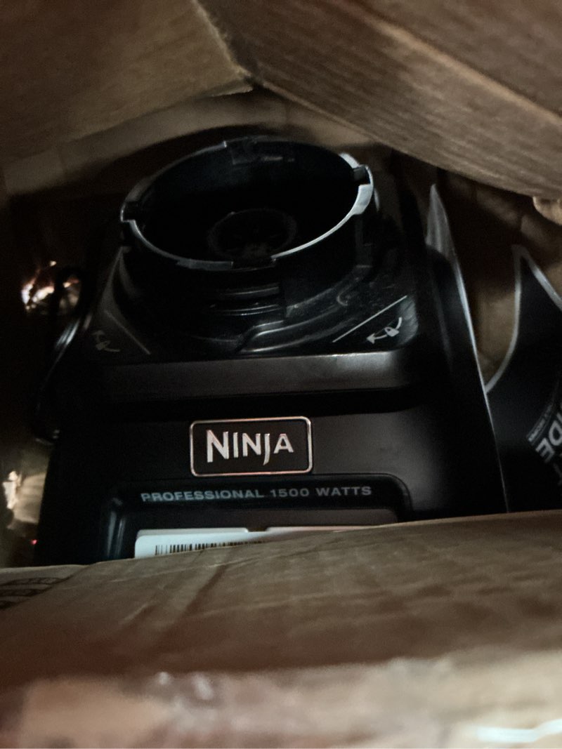 Condition photo showing As Is for Ninja Kitchen System | All-in-One Food Processor & Blender for Smoothies | Includes Pitcher, Travel Cup, & 8-Cup Bowl | Makes Salsa, Dough, Shakes, & Frozen Drinks | 120 Volts | Black | BL770AMZ Pitcher + Bowl + (1) 16-oz. Cup