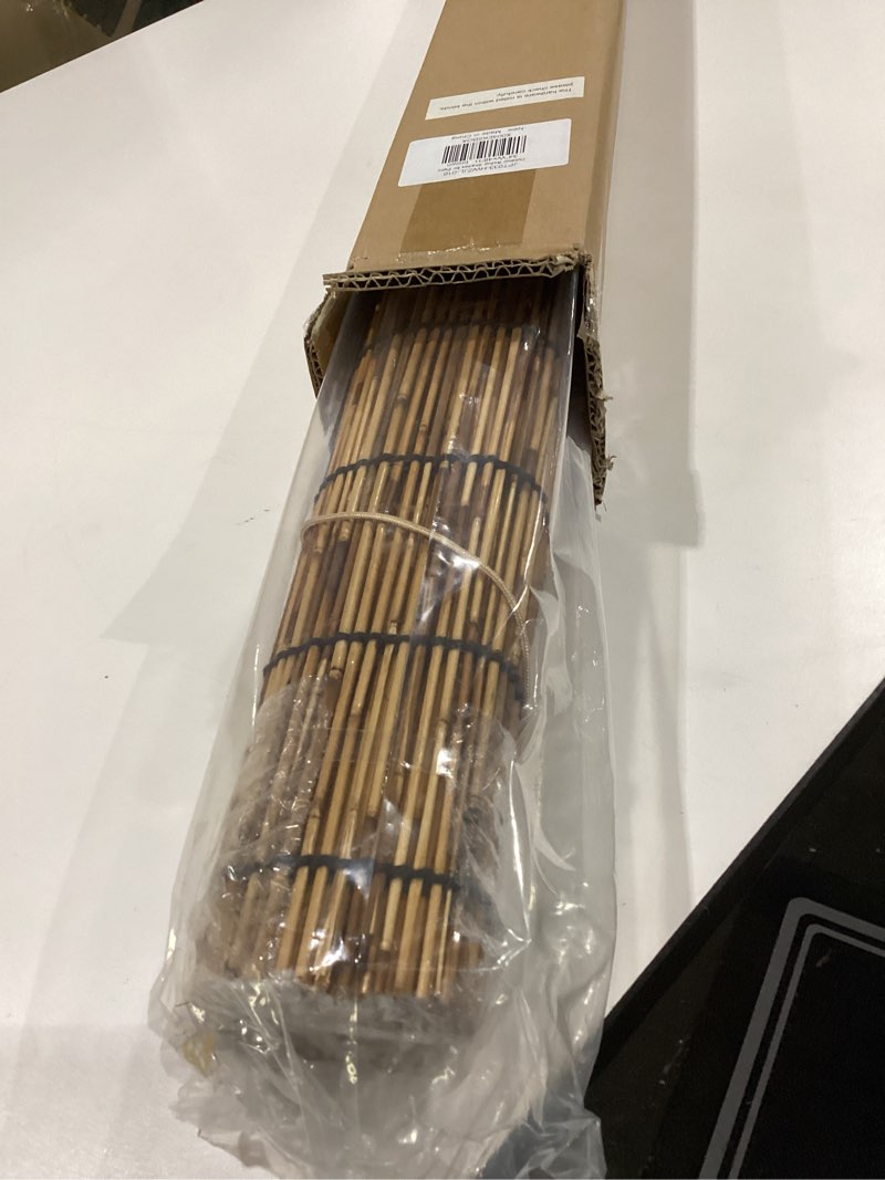 Condition photo showing Good Condition for Paramondo Outdoor Roller Shades for Patio, Exterior Waterproof Reed Roller Blinds, Outdoor Bamboo Shades for Patio, Roll Up Screen for Porch, Pergola, Balcony, Gazebo, 34" W x 48" L, Brown Reed - Brown 34'' W x 48'' L