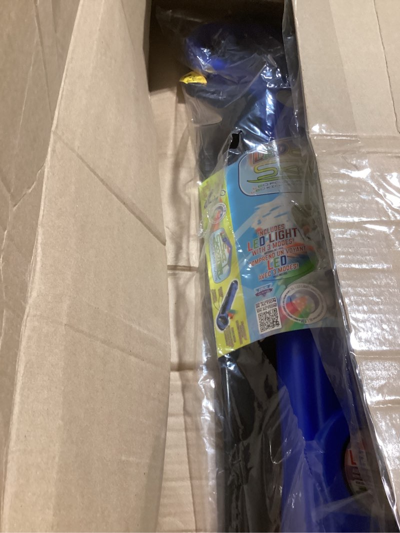 Condition photo showing New/Like New for Geospace Winter Fun Ski Skate, Foldable Snow Scooter, Ski Skooter, Snow Sled, and Kids Snowboard with LED Light – Multi-Purpose Portable Sandboard, Snow Skate, and Kids/Teenager Sled for All Ages Purple