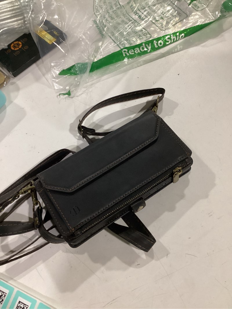 Condition photo showing Good Condition for wallet case compatible with samsung galaxy s25 ultra 5g rfid blocking 10-card holder soft pu leather magnetic snap strap zipper pocket phone case fit for galaxy s25 ultra - black galaxy s25 ultra - 6.9" black