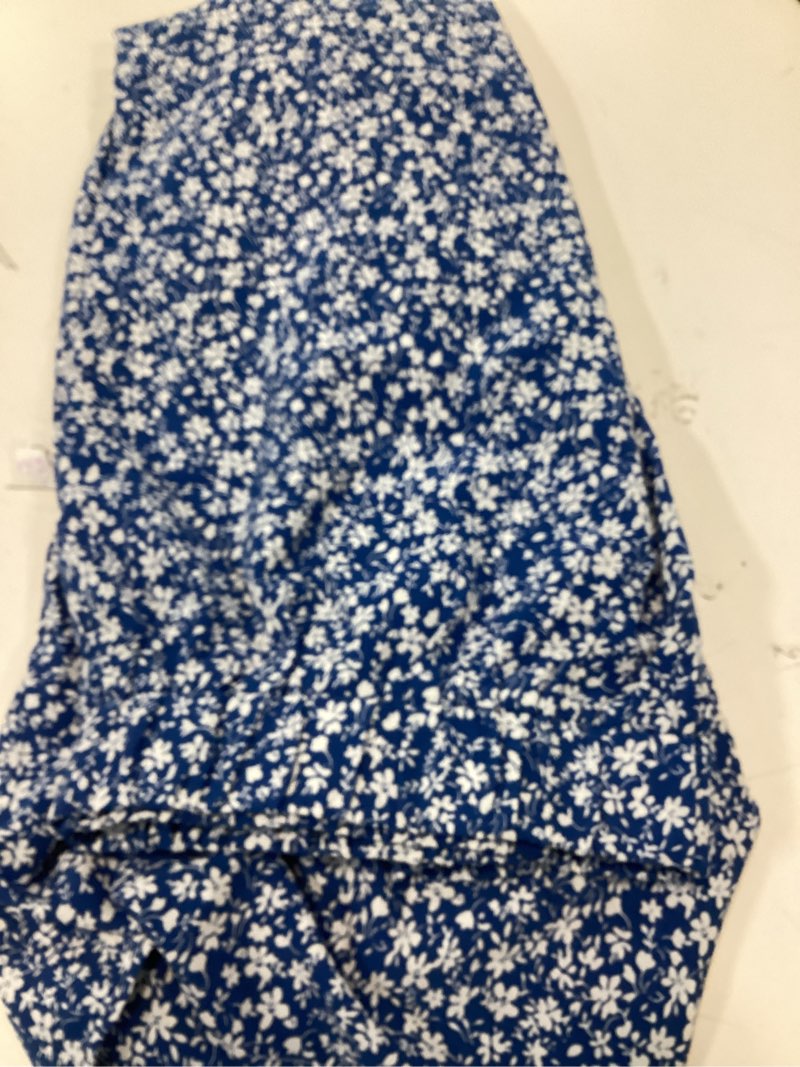Condition photo showing Good Condition for temofon womens maxi skirt tiny floral casual elastic waist ruffled hem ladies summer a-line long skirts