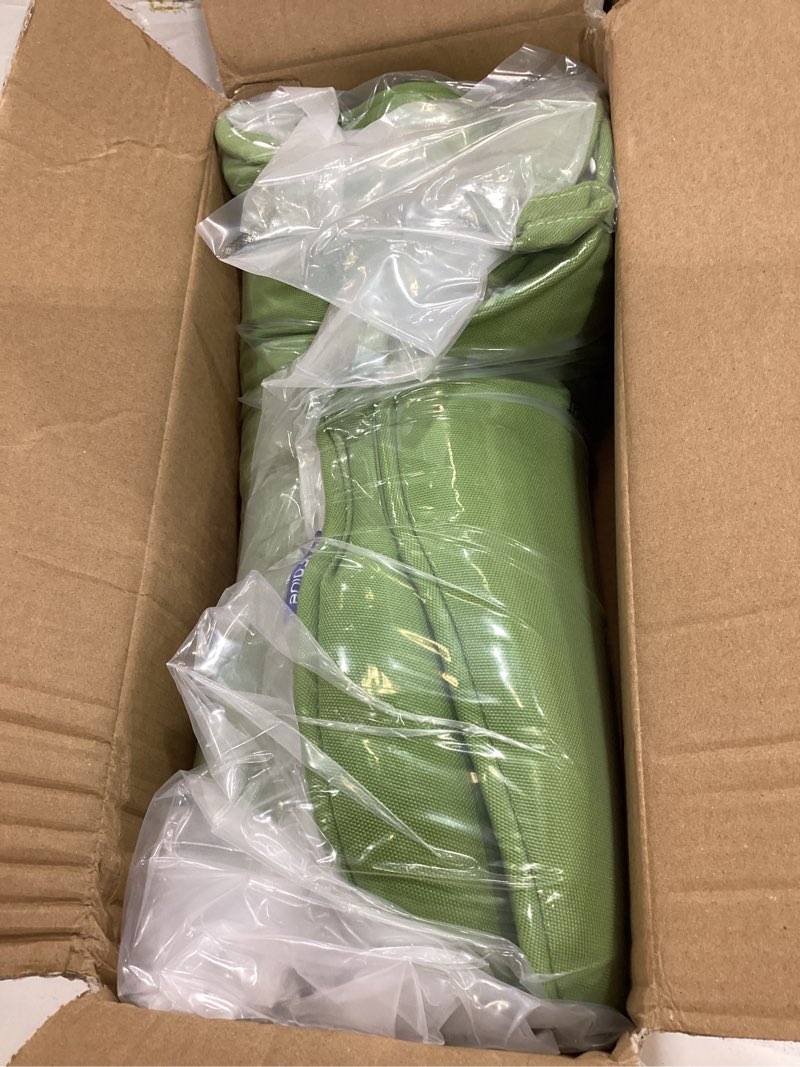 Condition photo showing New/Like New for sleepman outdoor 17"x16" chair cushions with ties set of 2, water resistant all weather u-shape seat pads for patio garden furniture indoor fade resistant patio cushions (grass green) grass green set of 2