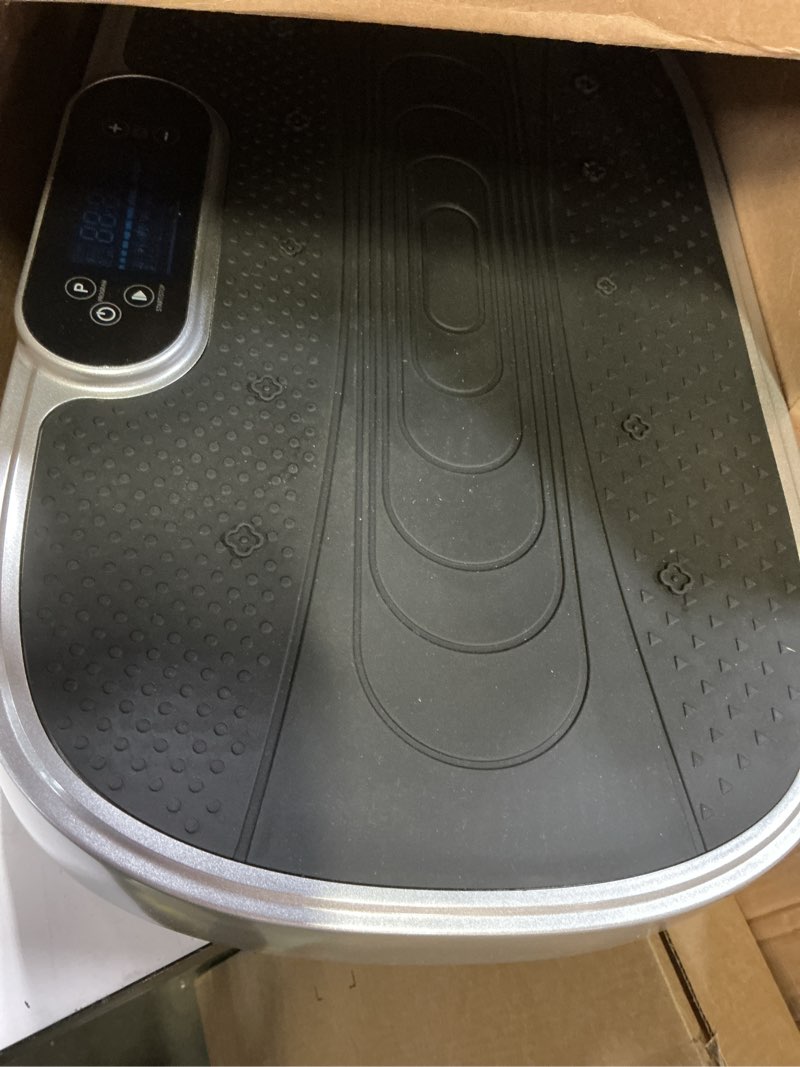 Condition photo showing Good Condition for renoj vibration plate exercise machine - 455 lbs full body vibrating platform with bluetooth audio and led screen - lymphatic drainage and weight loss shaker for home gym and office workout