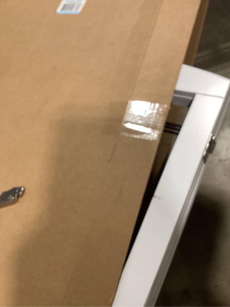 PAWLAND Free Standing Dog Gates for The House Stairs Doorways Indoor Foldable Wooden Small White Pup