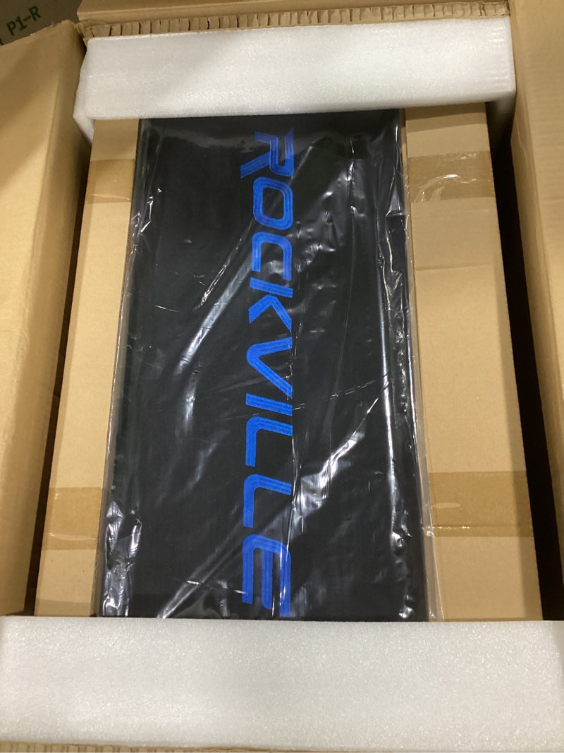 Condition photo showing Good Condition for rockville rv1212p dual 12" 1200w car audio subwoofers in vented enclosure, 4-ohm, clean punchy bass, 600w rms music rating, durable mdf build, for car audio systems black dual 12"