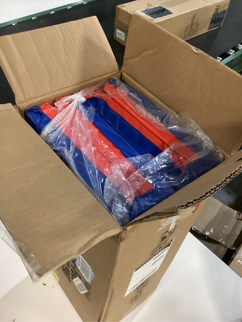 Condition photo showing New/Like New for ProSource Four-Fold Kids Rest Mat, 2-inch Thick Sleeping Mats for Kids, Foam Foldable Cushion for Child Comfort, 48-in - Blue/Red