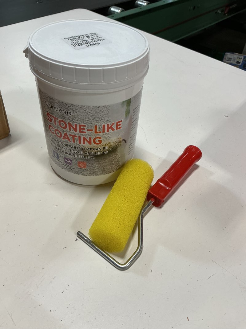 Condition photo showing Good Condition for Wall Textured Paint, Includes Roller Brush, Create Variety of Unique Texture Patterns,Cover up Wall 