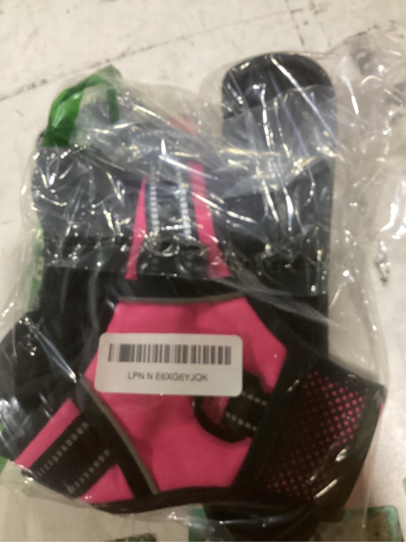 Condition photo showing Good Condition for phoepet reflective dog harness large breed adjustable no pull vest with handle 2 metal rings 3 buckles [easy to put on & take off](l, pink) large pink