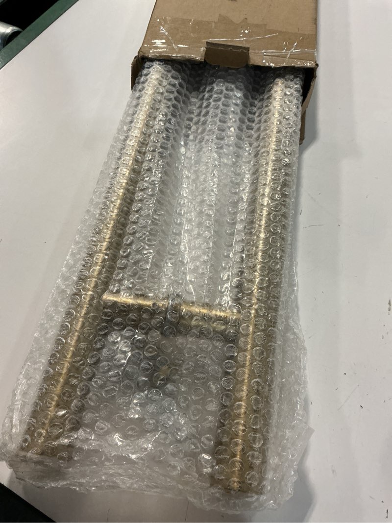 Condition photo showing Good Condition for Titanium Gold Round Barn Door Handles 12"/16"/18"/24"/36"/48"/59'', Pull Push Long French Door Handle Double Sided, Large Front Exterior Shower Door Pull Handles 24inch / 60cm Gold