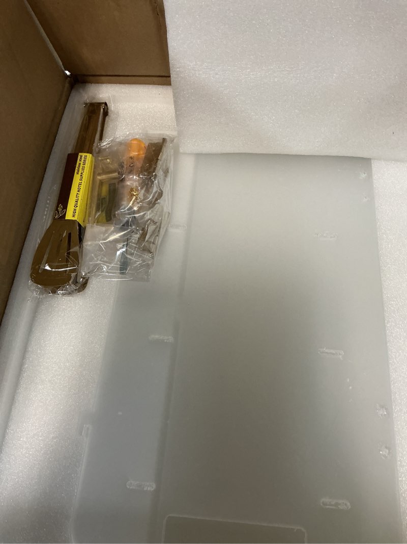 Condition photo showing New/Like New for 3-tier acrylic countertop bakery display case with auto-close spring door & handle, 19.5"x10.2"x16.9" clear food pastry display case for bread, dessert, cookies, donuts, bakery, coffee shop 3 tier-19.5"l x 10.2"w x 16.9"h