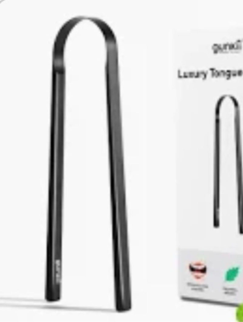 Tongue Scraper, Tongue Cleaner for Adults and Kids, Fights Bad Breath, Metal Tongue Scraper, Great f