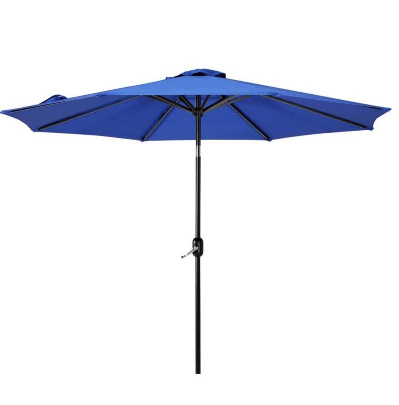 Westin Outdoor 9 Ft Patio Market Umbrella with Tilt & Crank  Royal Blue