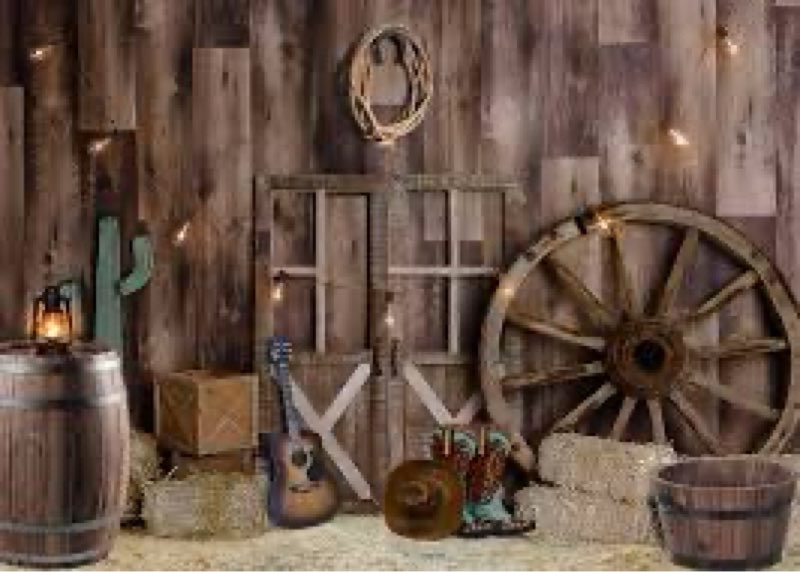 Alltten 10x8ft Western Backdrops for Photoshoot Rodeo Backdrop Country Themed Party Decorations F281