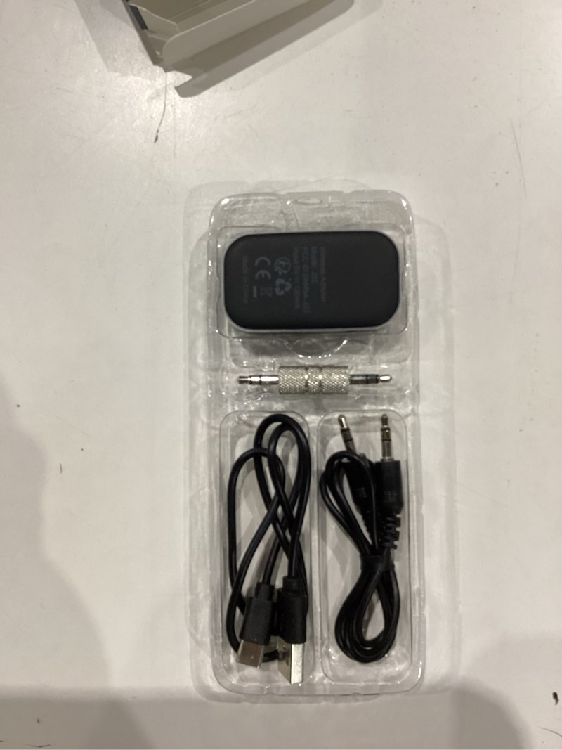 Condition photo showing Good Condition for comsoon bluetooth receiver for car, noise cancelling 3.5mm aux bluetooth car adapter, wireless audio receiver for home stereo/wired headphones, hands-free call, 16h battery life - dark gray