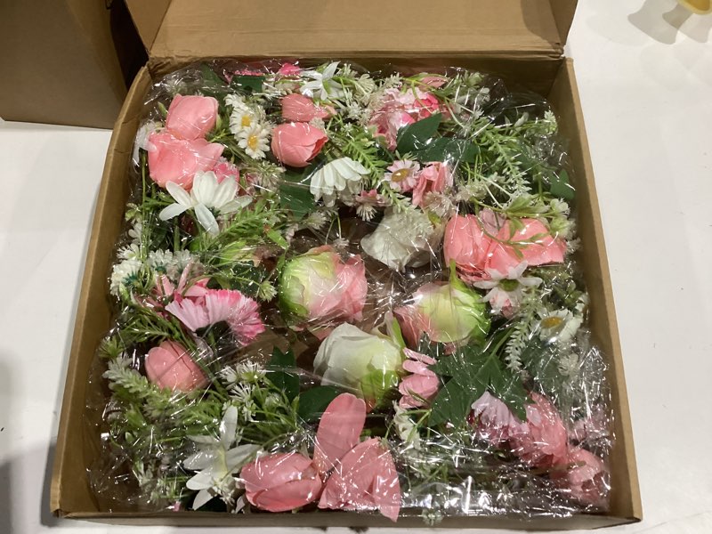 Condition photo showing New/Like New for Spring Door Wreath for Front Door with Hook 20-22”, Artificial Spring Door Wreath with White & Pink Peony Lavender Rabbit Wood Sign, Summer Wreaths for Windows Wall Romantic Home Déco