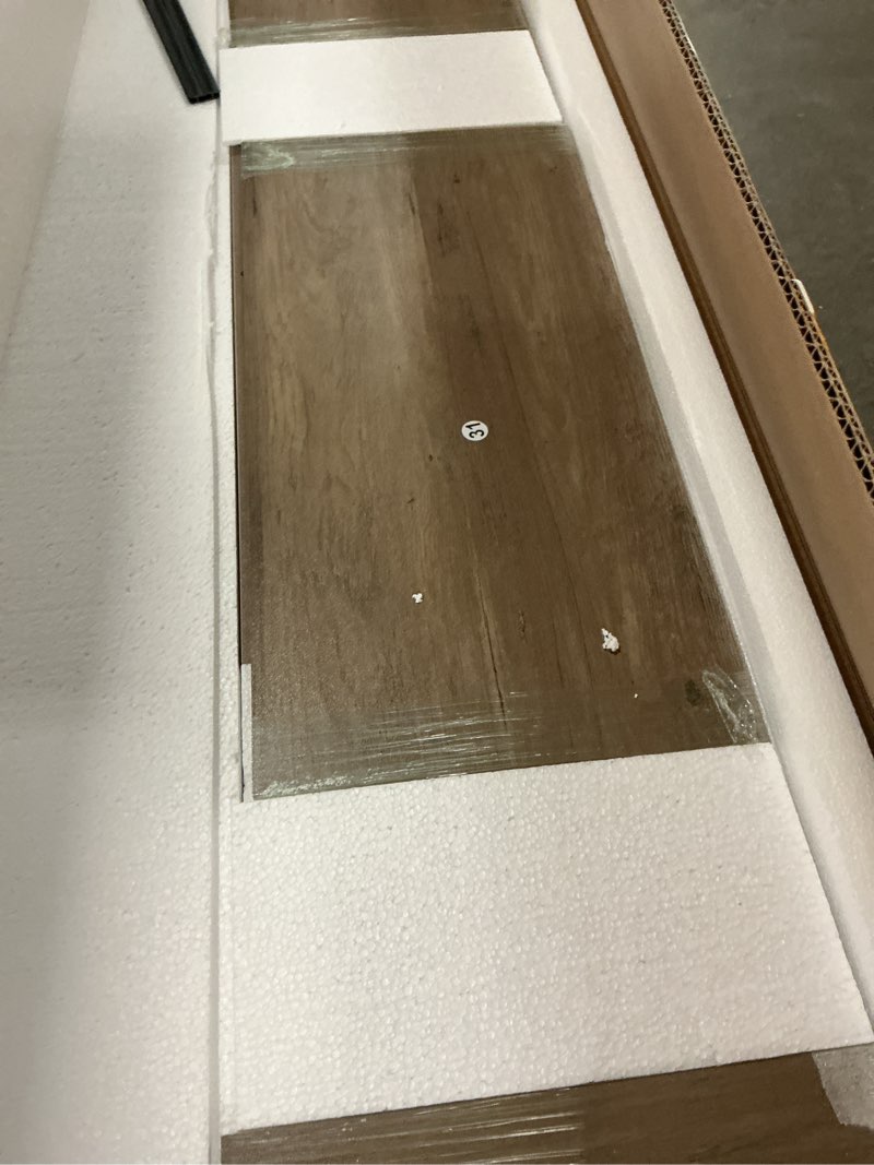 Condition photo showing As Is for (incomplete)only 1 box pf 2 )rustic farmhouse fireplace tv stand